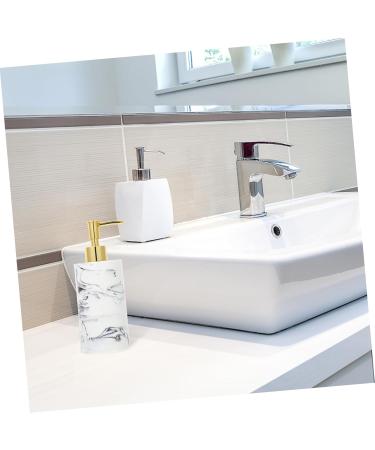 PRETYZOOM 1pc Simple Storage Decorative Bath Lovely Press-Type Liquids Shower Resin Supply Replacement Use White 19.00X7.00X7.00CM - Buy Online on GoSupps.com