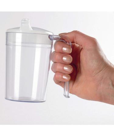 Homecraft Clear Non Spill Cup - Small Size Portable Travel Mug with Straw Lid for Children, Elderly, and Disabled - Pack of 1 - Buy Online on GoSupps.com