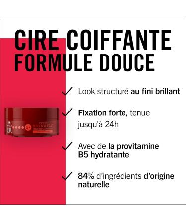 Schwarzkopf - Taft - Cire Wax - Men's Hair Wax - Sculpting Effect - Strong Hold - Long Lasting - 24h Hold - Hair Styling - 75 ml Jar - Buy Online on GoSupps.com