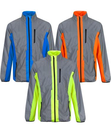 BTR Reflective Running & Cycling Jacket for Men - High Visibility L Yellow | Ideal for Safety & Comfort - Buy Online on GoSupps.com