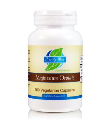 Priority One Vitamins - Magnesium Orotate 100 Capsules - Bioavailable Magnesium