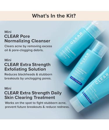Paula's Choice CLEAR Extra Strength Acne Travel Kit - 2% Salicylic Acid & 5% Benzoyl Peroxide for Severe Acne - Redness Relief - Two Week Trial Size - Buy Online on GoSupps.com