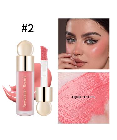 Long-Lasting Liquid Blush with Face Brush | Smudge-Proof, Waterproof Formula for Natural-Looking Cheeks | Lightweight & Smooth Creamy Texture | 002 Blush - Buy Online on GoSupps.com