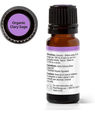 Buy Plant Therapy Organic Clary Sage Essential Oil 10 mL - 100% Pure Undiluted Therapeutic Grade Aromatherapy - International Shipping Available - Buy Online on GoSupps.com