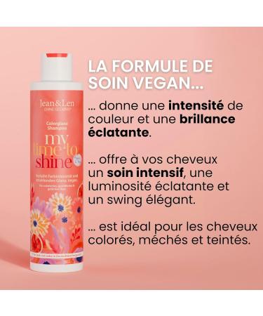 Jean & Len Colorglanz Shampoo Argan Oil & Fig for colored & damaged hair gives intensity and shine to the color paraben and silicone free vegan 300 ml - Buy Online on GoSupps.com