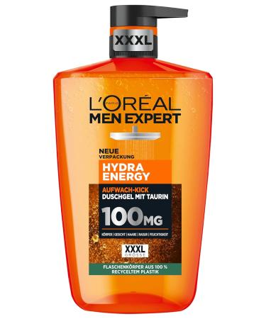 L'Or al Men Expert Hydra Energy Set - XXL Face Cream & XXXL Shower Gel with Taurine & Vitamin C for Ultimate Skin Care | International Shipping Available - Buy Online on GoSupps.com