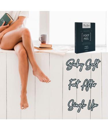 Exfoliating Foot Peel Mask 2-Pack - Natural Dead Skin Exfoliator for Soft Smooth Feet - Cracked Heel Treatment for Women and Men - Buy Online on GoSupps.com