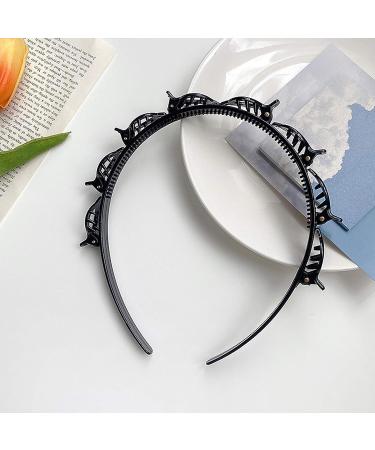 Double Bangs Headband with Clips - Fashionable Braided Hair Tool for Girls - 2pcs - Buy Online on GoSupps.com