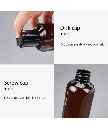 BENECREAT 10 Pack 200ml Empty CoconutBrown Plastic Travel Bottle with Black Disc Cap Air Flight Cosmetic Bottles with Pipettes Funnel Labels for Toiletries Shampoo Cosmetic Liquid Black Cap 200ml - Buy Online on GoSupps.com