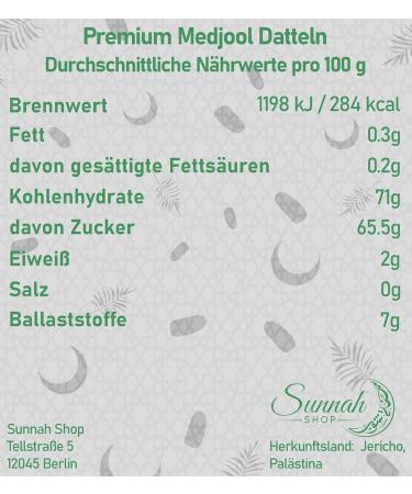 Sunnah Shop jumbo Medjool Palestine dates 300g Medjoul dates Delight | Fresh Harvest Sweet Honey | Unique Caramel Taste | 100% Natural | No Additives | Vegan - Buy Online on GoSupps.com
