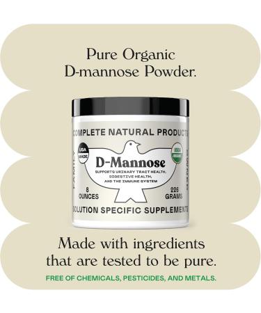 Organic D-Mannose Powder 2000mg - Non-GMO Vegan Urinary Tract Health Supplement | Complete Natural Products - Buy Online on GoSupps.com