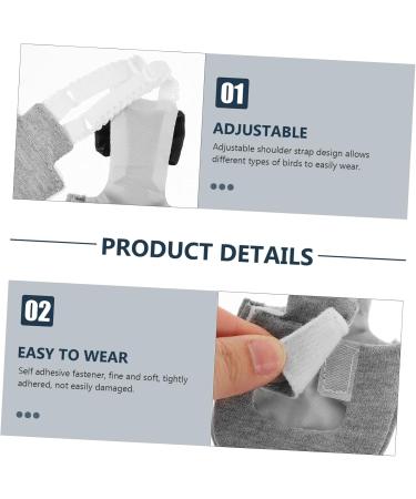 Shop Minkissy Flying Bird Diapers & Costumes | Washable Bird Clothing for Lovebirds & Small Animals - Skin Friendly 20x11cm Gray - Buy Online on GoSupps.com