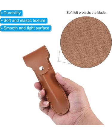PATIKIL Leather Razor Protective Case 2 Pack | Double Edge Razor Sheath for Travel | Premium Shaving Device Protector in Brown - Buy Online on GoSupps.com