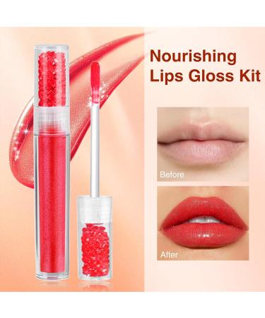Lucoss 6 Colors Glitter Liquid Lipsticks Gift Set Waterproof Moisturizing Metallic Lip Gloss for Women & Girls Shimmering Glitter Finish - Buy Online on GoSupps.com