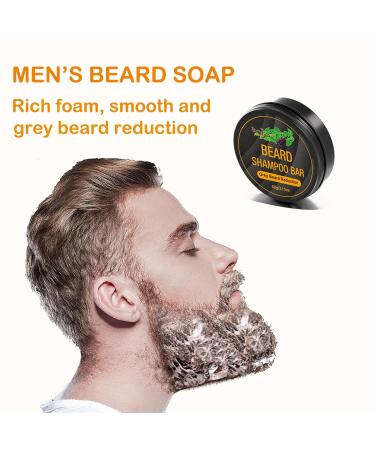 Beard Cleanser Shampoo Bar | Reduce Gray Hair Smooth & Nourish Your Beard - Buy Online on GoSupps.com