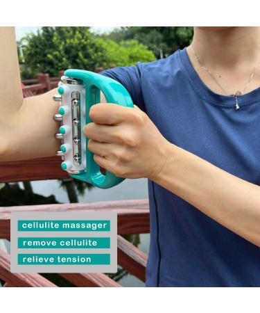 Elefirly Anti-Cellulite Massage Device | Faszien & Muscle Roller for Deep Tissue Release | Fat Blasting Mini Trigger Point Tool - Body Massager for Men & Women (Green) - Buy Online on GoSupps.com