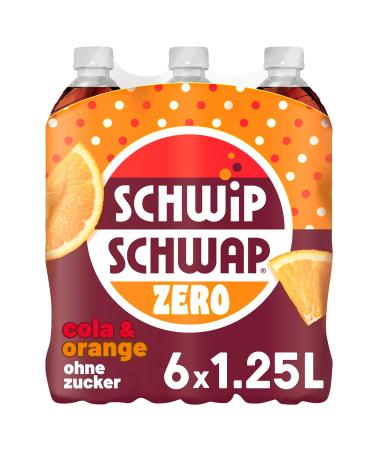 Wowing Schwap Sugar-Free Caffeinated Cola with Orange | Eco-Friendly 100% Recycled Bottles (6 x 1.25L) - Refreshing Drink for International Shipping - Buy Online on GoSupps.com