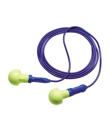 3M E-A-R Push-Ins 19014 318-3000 E-A-R Metal Detectable Corded Earplugs in Poly Bag 12" Height 9.75" Length 6.25" Width Polyurethane One Size Yellow