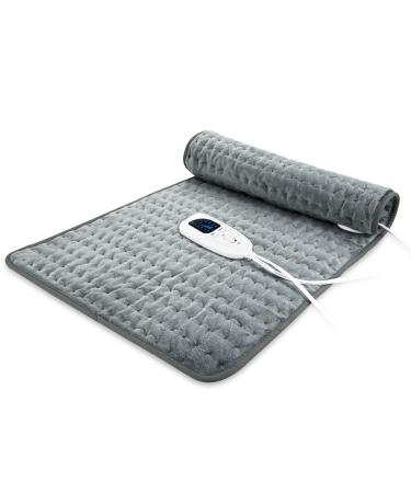 Heating cushion heat cushion with automatic shutdown heat cushion for back neck shoulder belly soft flannel surface dark gray (85 x 43 cm) 85x43cm dark gray