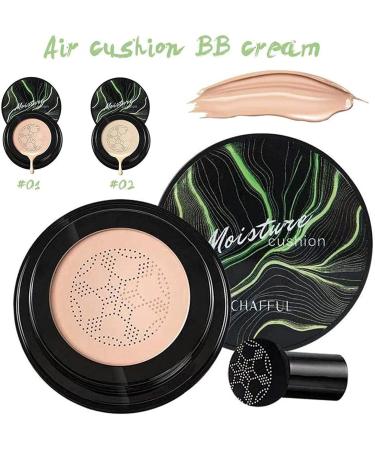 Mushroom Head Air Cushion CC Cream Foundation Moisturizing Concealer BB Cream Face Foundation Makeup Full Coverage Pores Creating A Shiny and Flawless Appearance (B Natural Color) - Buy Online on GoSupps.com