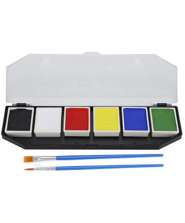 Brrnoo BRRNOO Face and Body Paint Kit 6 Colors Water-Soluble Makeup Kit High Saturation 60g for Halloween Parties