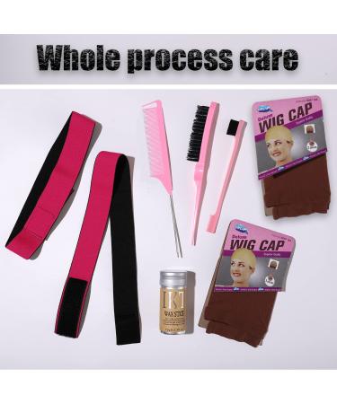 SPRINGSUGAR Wig Kit - Hair Wax Stick, Elastic Bands, Wig Caps & Comb Set for Lace Front Wigs - Buy Online on GoSupps.com