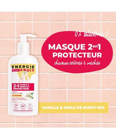 Energie Fruit 2 en 1 Masque et Apr s-Shampooing Vanille et Huile de Buriti Bio Vegan 300ml - Buy Online on GoSupps.com