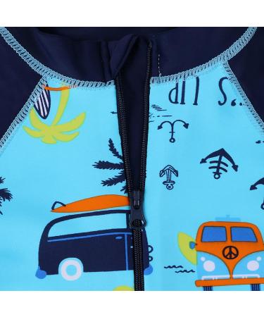 HUAANIUE Baby Boys Swimsuit with Zip Rash Guard, UPF 50+ Protection - 2-3 Years - Buy Online on GoSupps.com