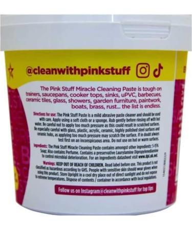 The Pink Stuff Paste Miracle Cleaner Household Cleaning Kitchen Oven Stain Remover 850g Bundled with Crevice Grout Gap Brush Cloth & Sponge - Buy Online on GoSupps.com