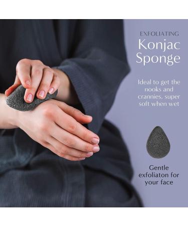 19pcs Black Luxury Bamboo Face Pads Skincare Kit with Konjac Sponge, Headband & Loofah | Reusable & Eco-Friendly | Gifts for Women - Buy Online on GoSupps.com
