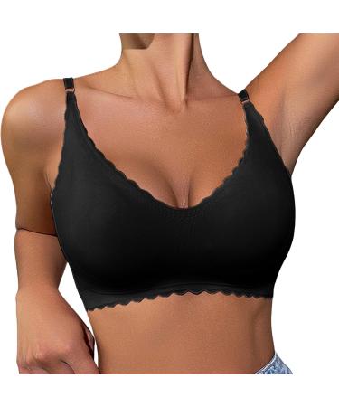 CCOOfhhc Women's Bustier with Removable Pads - Invisible Soft Black XL | Comfortable & Chic Lingerie - Buy Online on GoSupps.com
