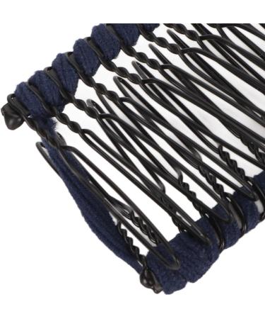 Banana Hair Grip Easy To Use Stretchy Fashionable Clincher Comb Tool Comfortable Sturdy for Thick Wavy Curly Hair for Women (Navy Blue) - Buy Online on GoSupps.com