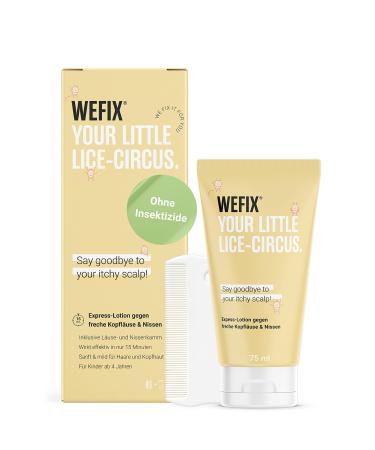 Wefix Lice Mittel Head Lice Set + Nissenkamm - Hit Lies & Nissen Fightens in 15 minutes - Lice comb set - instead of lice shampoo - Buy Online on GoSupps.com