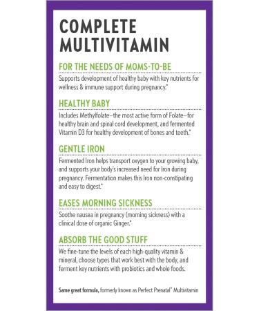 New Chapter Advanced Perfect Prenatal Vitamins - 192ct Organic Non-GMO | Healthy Baby & Mom | Folate, Iron, Vitamin D3 | Fermented Whole Foods - Buy Online on GoSupps.com