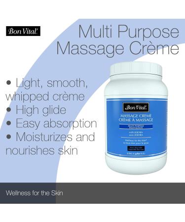 Bon Vital' Multi-Purpose Massage Cr me Professional Massage Cream with Aloe Vera to Relax Sore Muscles Increase Circulation & Repair Dry Skin Full Body Massage Moisturizer Cream 1 Gallon Jar 128 Fl Oz (Pack of 1) - Buy Online on GoSupps.com