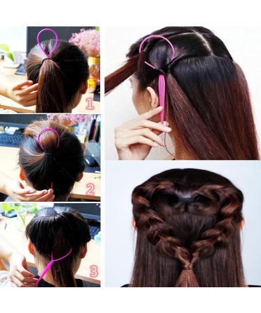 1000 Pack Black Elastic Hair Ties with Hair Styling Tools for Women and Girls - Buy Online on GoSupps.com