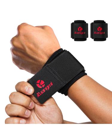 Kuangmi Wrist Compression Brace Strap Adjustable Wrist Support Carpal Tunnel for Fitness Weightlifting Wrist Pain Relief Women & Men (2)