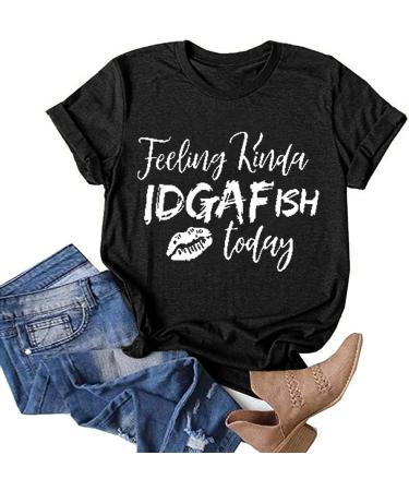 Vintage Dog Mom Graphic Tee | Trendy O-Neck Travel Top | Funny Offensive T-Shirt for Women | Black Small - Buy Online on GoSupps.com