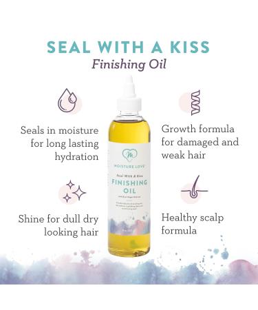 Seal with a Kiss Finishing Oil - Moisturizing & Polishing for Curly Hair | Argan & Castor Oil | Sulfate Free - 8oz - Buy Online on GoSupps.com