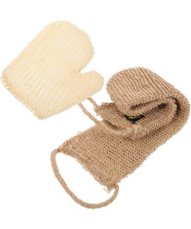 ABOOFAN 3 Sets Sisal Bath Set Exfoliating Bath Scrubbers Dead Skin Removers Gloves Loofahs Pouf Gloves Body Scrub Towel Korean Washcloth Exfoliate for Body South Korea Jute Man Frosted - Buy Online on GoSupps.com