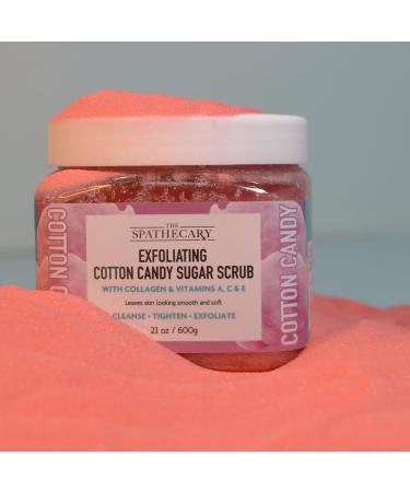 Buy Cotton Candy Exfoliating Sugar Scrub - 21 oz Ultra Hydrating Body Scrub for Nourishing Skin Care | International Shipping Available - Buy Online on GoSupps.com