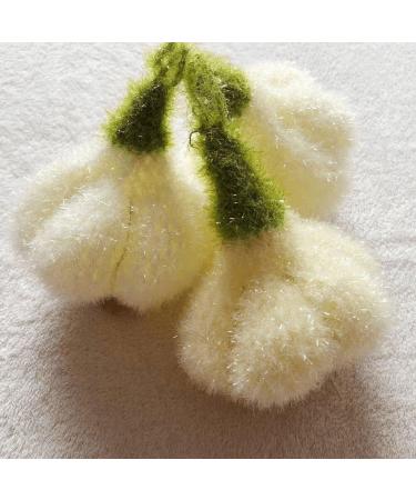 Acrylic Dish Towel 4pcs Anti-Grease Garlic Shape Dish Cloth Non-Scratch Dish Scrubber Kitchen Cleaning Wiping Rag - Buy Online on GoSupps.com