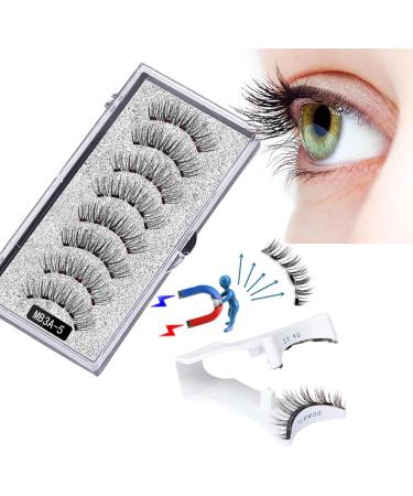 Magnetic Eyelashes with Applicator Reusable Magnetic Eyelashes Natural Look 4 Pairs of Magnetic Lashes Natural Magnetic Eyelashes without Eyeliner 5 Magnets Each False Eyelashes Magnetic No Glue - Buy Online on GoSupps.com