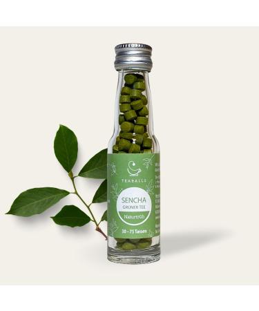 Teaballs - Sencha Green Tea Natural cloudy (1 x 11g) |approx. 150 teaballs |For approx. 30-75 cups of tea |100% purely vegetable |Known from: The thing of the year Sencha green tea 30-75 cups