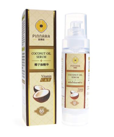 PINNARA Coconut Oil Serum Vitamin C & E for Face Hands Body and Hair 85ml by Tuki Naturals