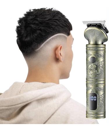 Professional 6-in-1 Hair Clippers for Men | Rechargeable Grooming Kit Nose Trimmer & Shaver - Vintage Metal Design - Buy Online on GoSupps.com