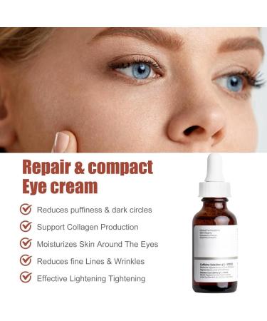 Caffeine Solution 5% + EGCG Eye Serum Caffeine Eye Serum Under Eye Cream for Dark Circles and Puffy Eyes Under Eye Serum Caffeine Eye Cream for Eye Bags Remover Dark Circles under Eye Treatment Women 1 - Buy Online on GoSupps.com