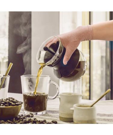 Arthritis Compression Gloves 2-Pair for Rheumatoid & Osteoarthritis Relief | Carpal Tunnel & Raynaud's Support | Fingerless & Breathable | Medium Size for Men & Women | Coffee Color - Buy Online on GoSupps.com