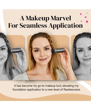 Flat Top Retractable Makeup Brush | Keshima Kabuki Brush for Liquid Powder & Cream Makeup - Buy Online on GoSupps.com