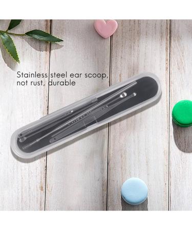 Crcyphne 5 Pcs/Set Unisex Stainless Steel Spiral Ear Pick Spoon Cleaner Ear Care Multifunction Portable Ear Pick Beauty Tool Kit With Box - Buy Online on GoSupps.com